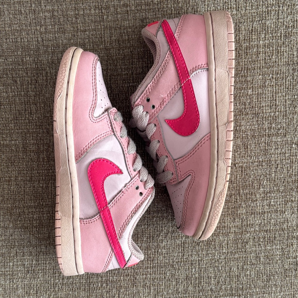 Nike Pink Sneakers with Red Swoosh